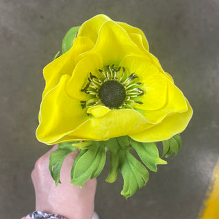 22" Poppy Anemone Stem YL