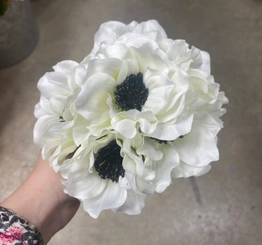 Allstate Anemone Bundle x6 White 12" - Uncategorized Silk