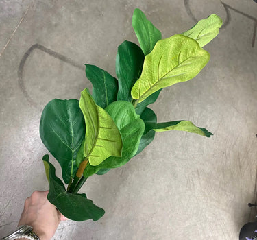 Direct Export Fiddle Leaf Spray Green 33" - Artificial Non-Flowering Plants Silk