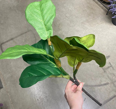 AmBest Fiddle Leaf Spray Green 24" - Artificial Non-Flowering Plants Silk