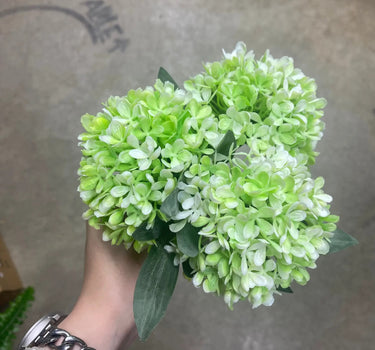 Le Fleur Snowball Hydrangea Bundle Green 11" - Artificial Flora Silk