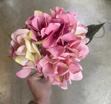 Supreme Hydrangea Stem Pink 33" - Uncategorized Silk