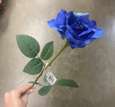 Allstate Rose Open Bud Blue 23" - Uncategorized Silk