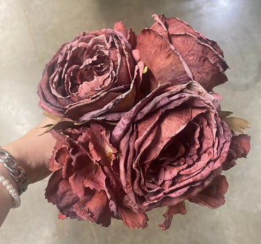 Allstate Rose/Hydrangea Bouquet Burgundy 11" - Silk