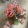 Le Fleur Peony Eucalyptus Bundle Burgundy 12" - Uncategorized Silk