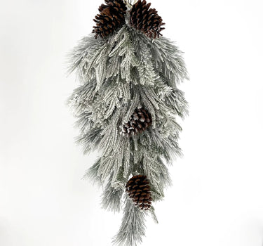 Le Fleur Snow Pine Teardrop 30" - Garlands Silk