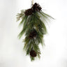 Le Fleur Pine w/ Pinecones Tear Drop 30" - Garlands Silk