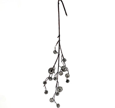Le Fleur Bell Spray Silver/Black 30" - Uncategorized Silk