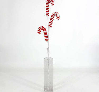 Supreme Candy Cane Stake Spray 24'' - Seasonal & Holiday Decorations Silk
