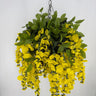 GSC Wisteria Yellow Hanging Basket - Artificial Flora Hanging Basket & Porch Pots