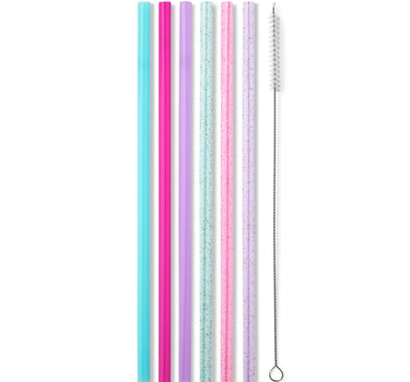 Swig Reusable Straw Set- Cloud Nine Glitter - Drinkware Merchandise