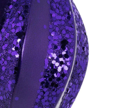 Vickerman Plum Candy Glitter Swirl Drop Ornament 8'' - Holiday Ornaments Merchandise