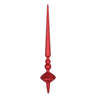 Vickerman Red Glitter Cupola Finial 2/Bag 18" - Holiday Ornaments Merchandise