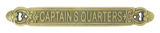 "Captain's Quarters" Sign Aluminum 1.5x12"
