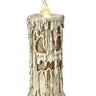 LED Ghost Battery Candle Holder with Timer, 2 sizes, cream dripping wax on tall and short holders with black bases