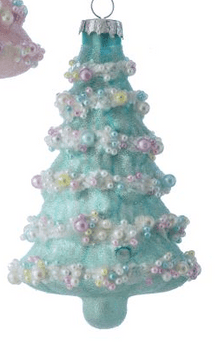 Regency Glass Frosting Tree Ornament (2 Asst) 5" - Holiday Ornaments Merchandise