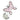 Regency Jewel Butterfly Pendant Ornament Pink-Silver 3" - Holiday Ornaments Merchandise