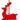 Regency Resin Red Flocked Deer Ornament (2 Asst) 3.75-5.5" - Holiday Ornaments Merchandise