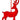 Regency Resin Red Flocked Deer Ornament (2 Asst) 3.75-5.5" - Holiday Ornaments Merchandise