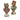 Resin Fox/Bear Busts with Glasses, Regency brand, 2-pack, 8-inch tall.
