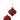 Beaded burgundy ornament set (Regency), 3.5", ball and onion shapes, gold hanging cords