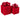 Velvet/Sequin Gift Box (2 Sizes) Red 12-16"