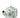 Glass Glitter Polar Bear Head Ornament 5"