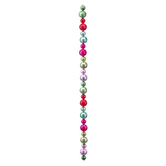 Retro Multicolor Ball Garland 48"
