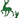 Plastic Glitter Deer (2 Asst) Green 7.5"-12"
