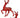 Plastic Glitter Deer (2 Asst) Red 7.5"-12"
