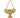 Resin Gilded Gold Urn Ornament 6"