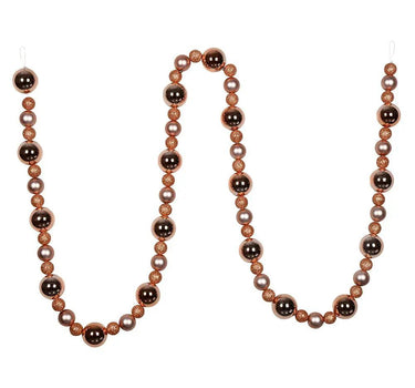 Vickerman 9' Rose Gold Assorted Ball Garland - Seasonal & Holiday Decorations Merchandise