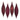 Vickerman Burgundy Drop Ornament 8/Bx 5.5" - Merchandise