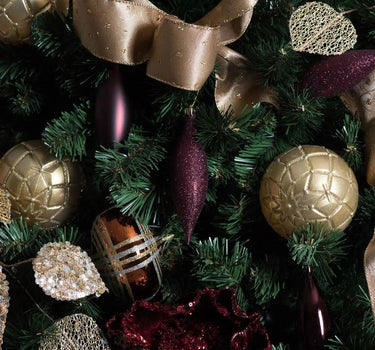 Vickerman Burgundy Drop Ornament 8/Bx 5.5" - Merchandise