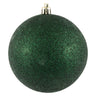 Vickerman Midnight Green Glitter Ball Ornament 4" (Bag of 6) - Holiday Ornaments Merchandise