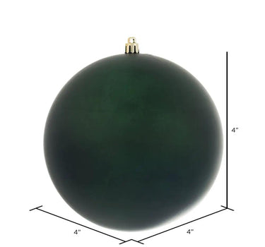 Vickerman Matte Ball Ornament Midnight Green 4" (Bag of 6) - Holiday Ornaments Merchandise