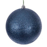 Vickerman Denim Blue Glitter Ball Ornament 6" (Bag of 4) - Holiday Ornaments Merchandise