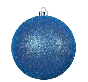 Vickerman Glitter Ball Ornament Blue 4" (Bag of 6) - Holiday Ornaments Merchandise