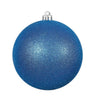 Vickerman Glitter Ball Ornament Blue 4" (Bag of 6) - Holiday Ornaments Merchandise