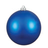 Vickerman UV Blue Matte Ball Ornament 4" (6/Bag) - Holiday Ornaments Merchandise