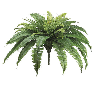 Allstate Boston Fern Bush 25" - Artificial Flora Hanging Basket & Porch Pots