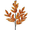 Regency Glitter Laurel Leaf Spray Orange 30" - Artificial Non-Flowering Plants Silk
