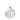 White pearl glass ball ornament, 3-inch, by A&B, with glittery silver floral design.