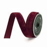 Ribbon burgundy velvet, 0.75in x 10yd, by Farrisilk