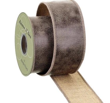 Allstate Faux Leather Ribbon 2.5"W x 5yd - Ribbons & Trim Ribbon
