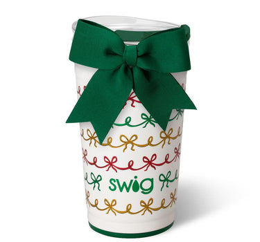 Swig Party Cup 24oz- Christmas Bows - Tumblers Merchandise