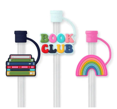 Swig Straw Topper Set- Book Club - Drinkware Merchandise