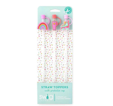 Swig Straw Topper Set- Roller Rink - Drinkware Merchandise