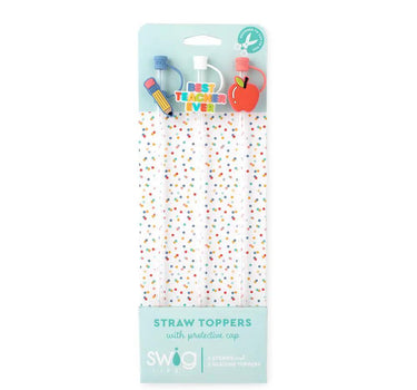 Swig Straw Topper Set- Teacher Life - Drinkware Merchandise