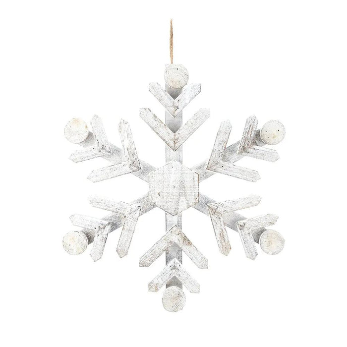 Wood Snowflake Ornament 14" x 14"